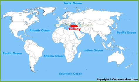MAP Turkey on The Map of The World